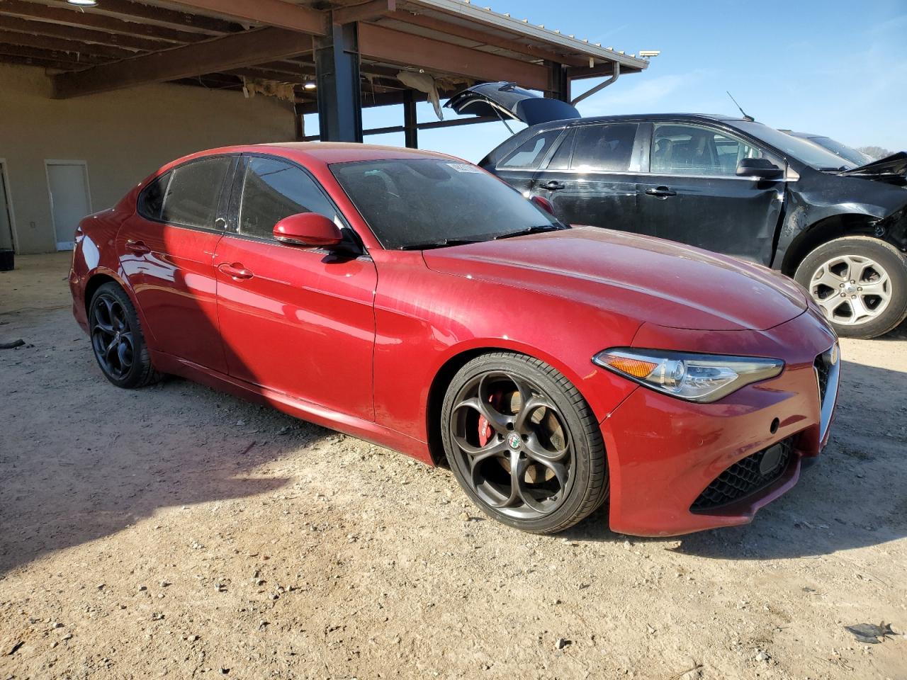 2018 Alfa Romeo Giulia VIN ZARFAECN8J7563811 Copart auction photo, front end damage thumbnail 4