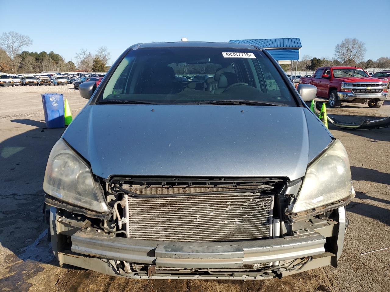 2007 Honda Odyssey VIN 5FNRL38677B135013 Copart auction photo, front end / side damage thumbnail 5