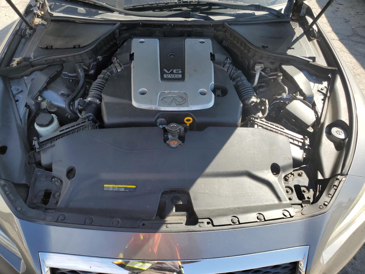 2014 Infiniti Q50 VIN JN1BV7AP9EM682751 Copart auction photo, front end / side damage thumbnail 11