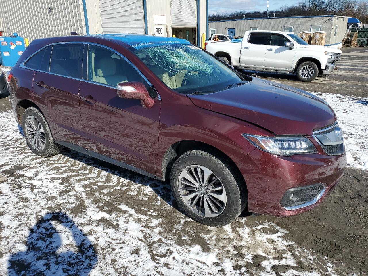 2018 Acura RDX VIN 5J8TB4H78JL018442 Copart auction photo, top/roof damage thumbnail 4