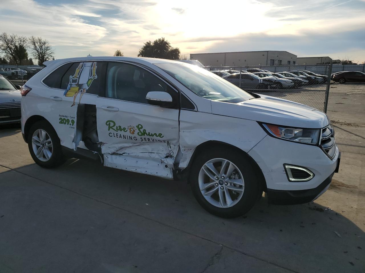 2018 Ford Edge VIN 2FMPK3J84JBB53586 Copart auction photo, side / front end damage thumbnail 4