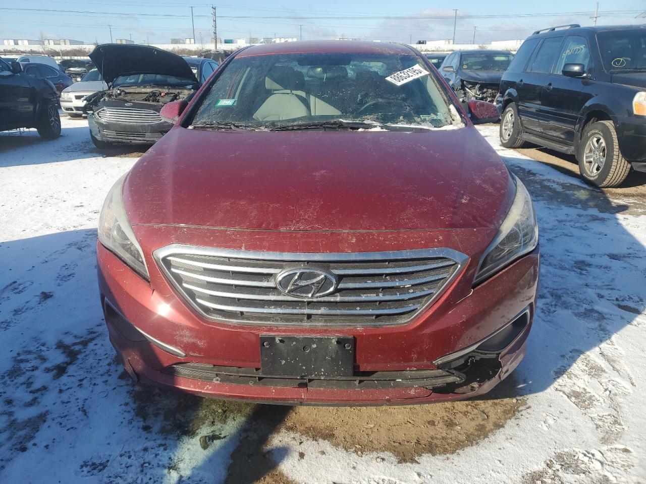 2016 Hyundai Sonata VIN 5NPE24AF5GH316050 Copart auction photo, rear end / front end damage thumbnail 5
