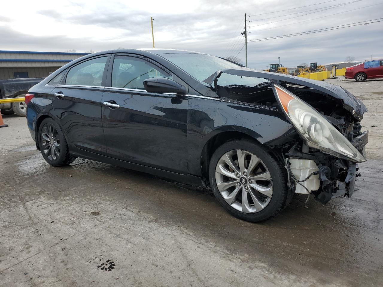 2011 Hyundai Sonata VIN 5NPEC4AC2BH145012 Copart auction photo, front end / side damage thumbnail 4
