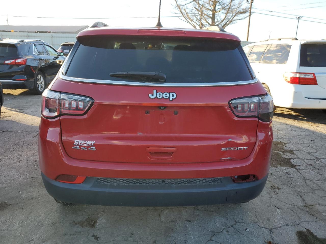 2019 Jeep Compass VIN 3C4NJDAB0KT645909 Copart auction photo, front end damage thumbnail 6