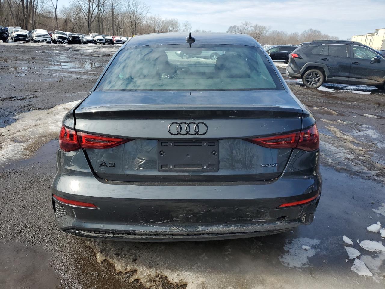2023 Audi A3 VIN WAUGUDGY8PA127182 Copart auction photo, all over / rear end damage thumbnail 6