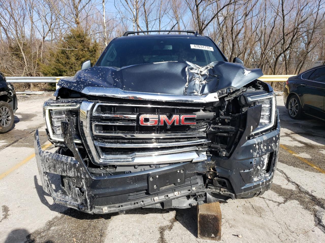 2021 GMC Yukon VIN 1GKS2BKD3MR282669 Copart auction photo, front end / hail damage thumbnail 5