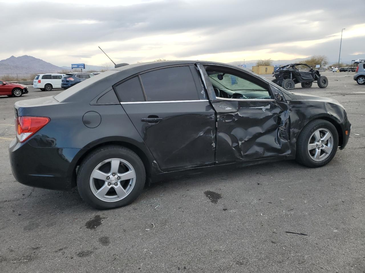 2015 Chevrolet Cruze VIN 1G1PC5SB8F7192438 Copart auction photo, side / front end damage thumbnail 3