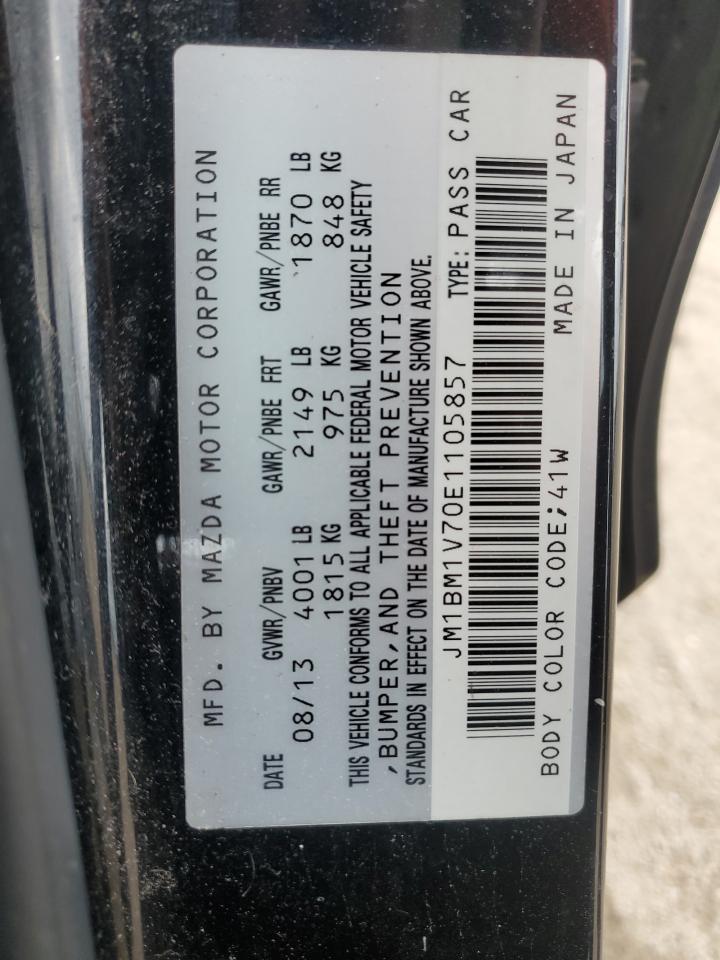 2014 Mazda 3 VIN JM1BM1V70E1105857 Copart auction photo, front end / side damage thumbnail 12