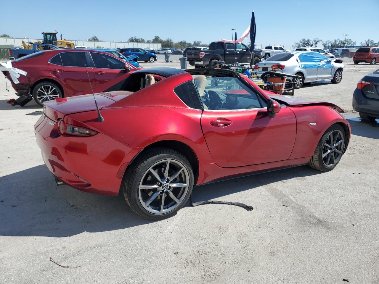2020 Mazda MX-5 VIN JM1NDAM73L0412151 Copart auction photo, all over damage thumbnail 3