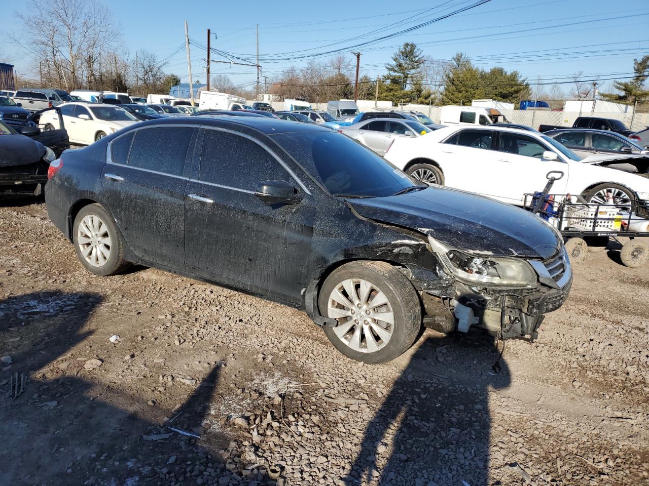 2015 Honda Accord VIN 1HGCR3F84FA035906 Copart auction photo, front end / side damage thumbnail 4