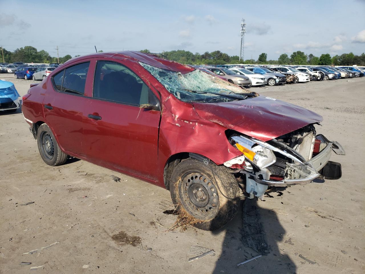 2019 Nissan Versa VIN 3N1CN7AP0KL840422 Copart auction photo, all over damage thumbnail 4