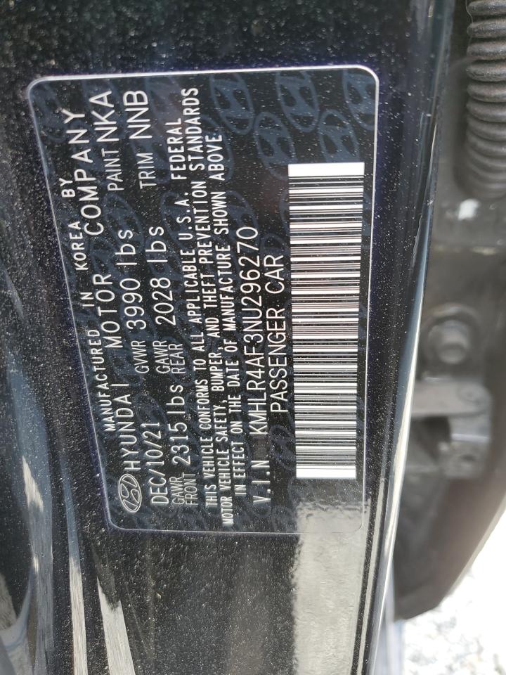 2022 Hyundai Elantra VIN KMHLR4AF3NU296270 Copart auction photo, water/flood damage thumbnail 13