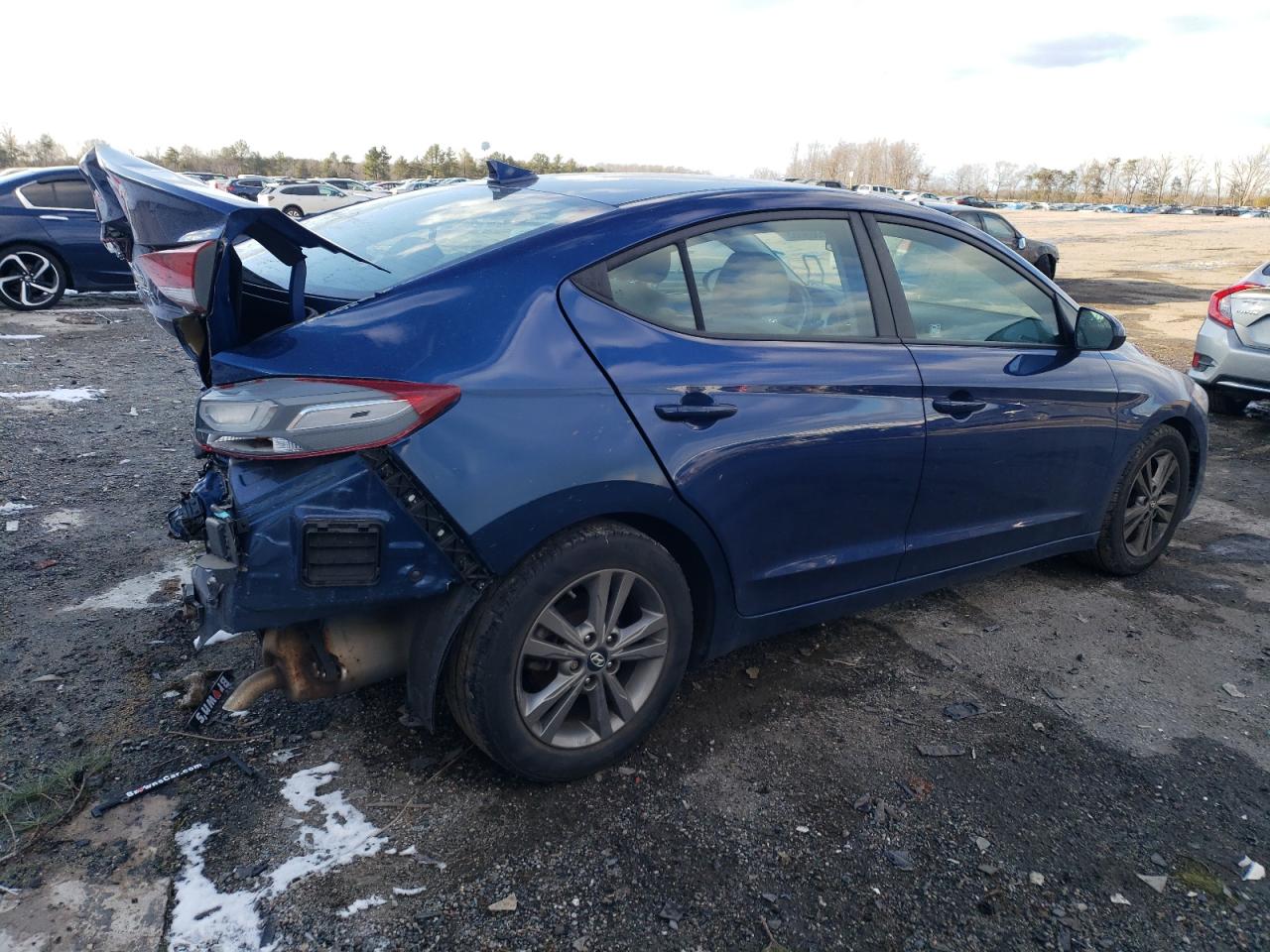 2018 Hyundai Elantra VIN 5NPD84LF9JH333075 Copart auction photo, rear end / minor dent/scratches damage thumbnail 3