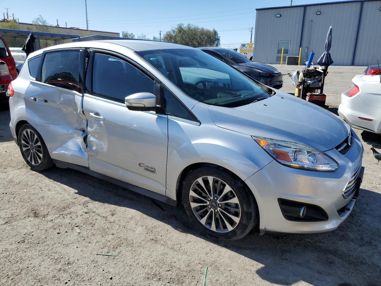 2017 Ford C-MAX VIN 1FADP5FU0HL105772 Copart auction photo, side damage thumbnail 4