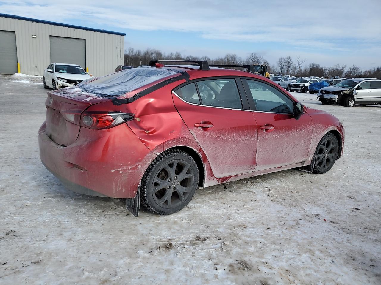 2014 Mazda 3 VIN JM1BM1W7XE1112796 Copart auction photo, rear end / minor dent/scratches damage thumbnail 3