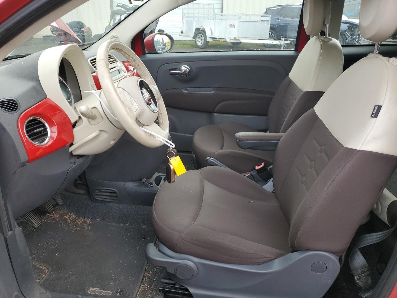 2012 Fiat 500 VIN 3C3CFFDR1CT377018 Copart auction photo, rear end / side damage thumbnail 7