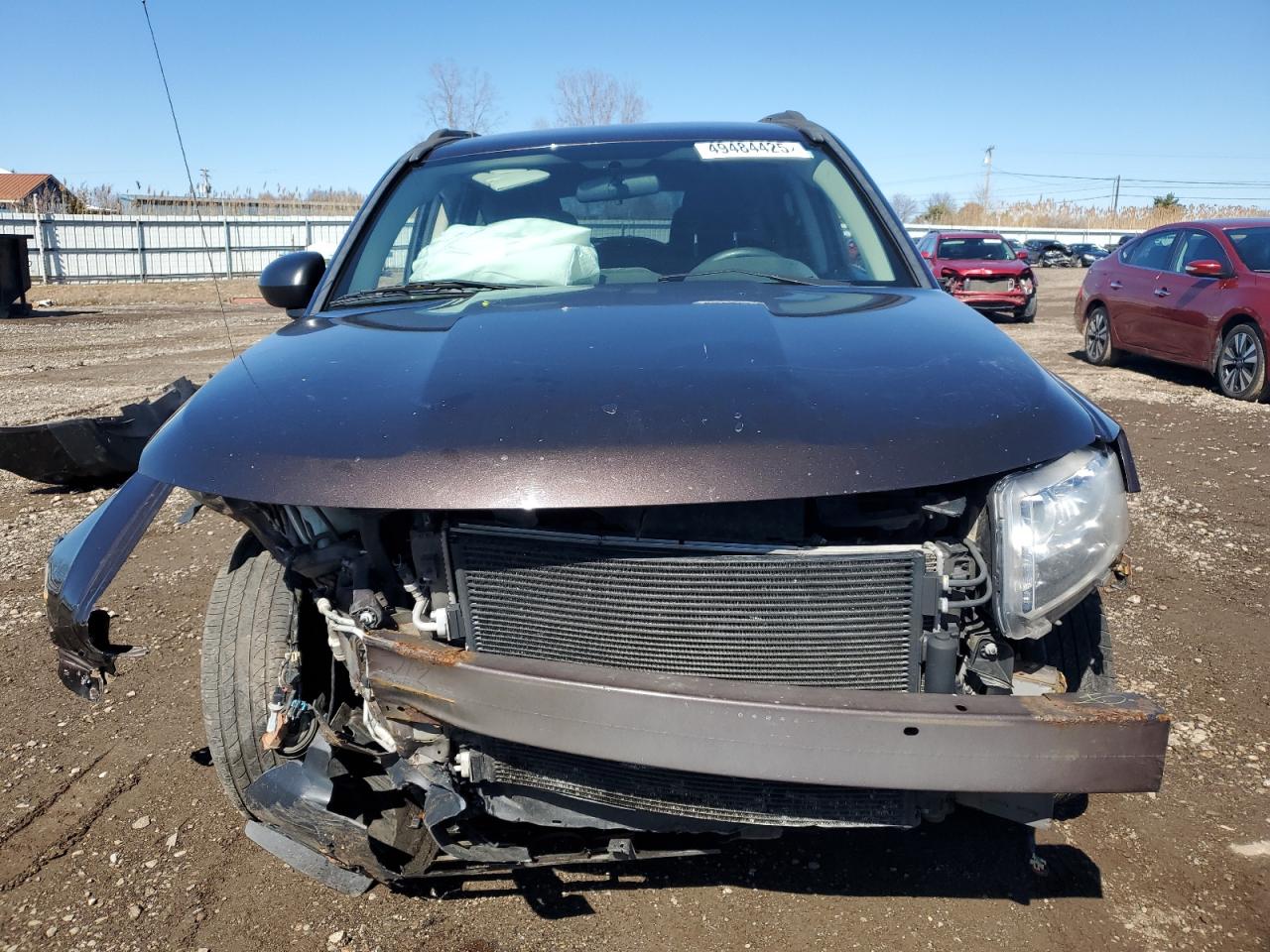 2014 Jeep Compass VIN 1C4NJDBB0ED592881 Copart auction photo, front end / side damage thumbnail 5