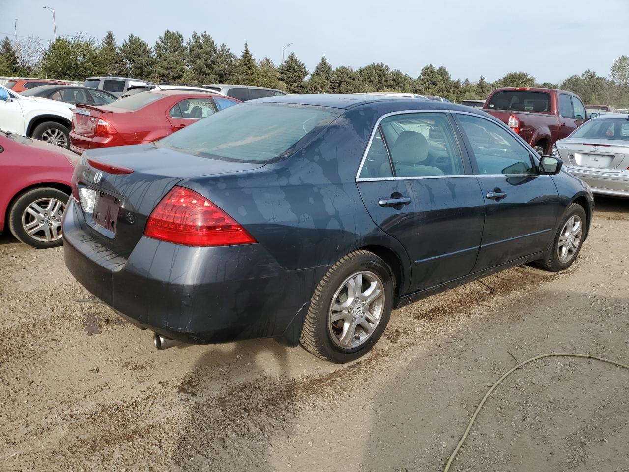 2007 Honda Accord VIN 1HGCM56767A026000 Copart auction photo, undercarriage / minor dent/scratches damage thumbnail 3