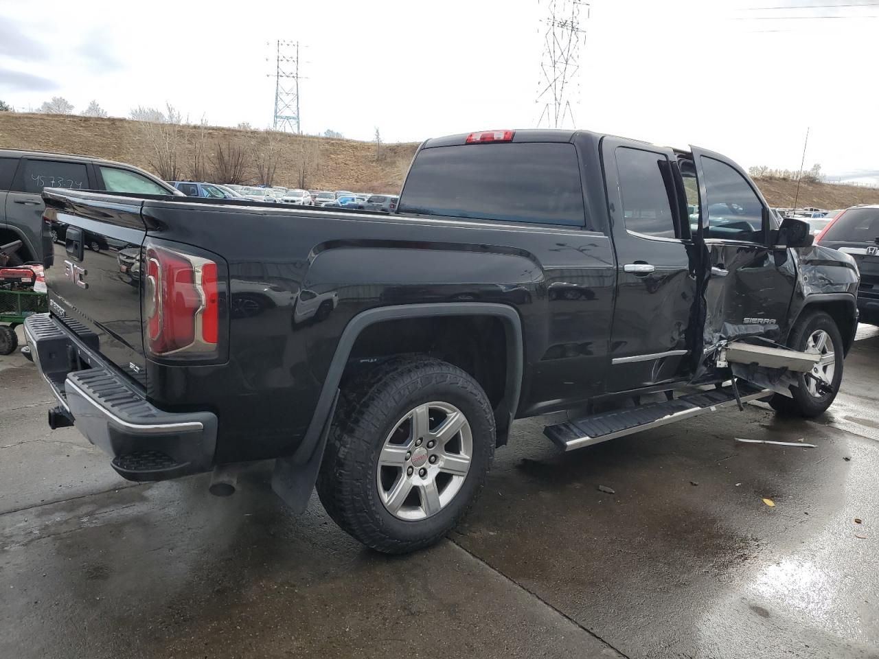 2017 GMC Sierra VIN 1GTV2NEJ7HZ348013 Copart auction photo, side / front end damage thumbnail 3