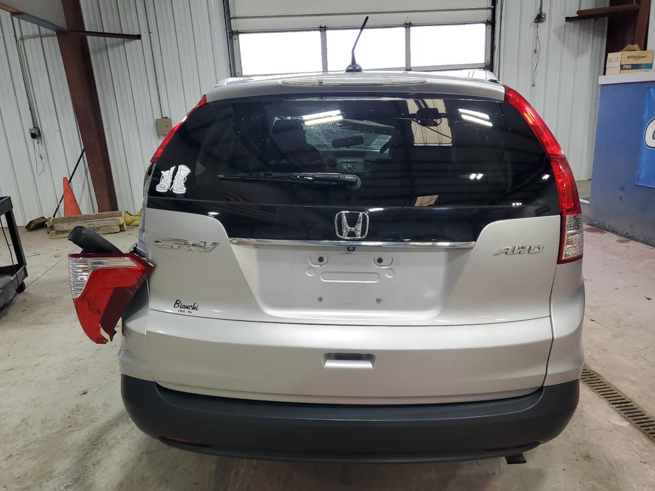 2014 Honda CR-V VIN 2HKRM4H76EH648022 Copart auction photo, front end / all over damage thumbnail 6
