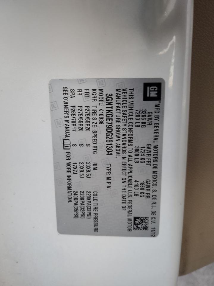 2013 Chevrolet Avalanche VIN 3GNTKGE79DG261304 Copart auction photo, rear end / minor dent/scratches damage thumbnail 12