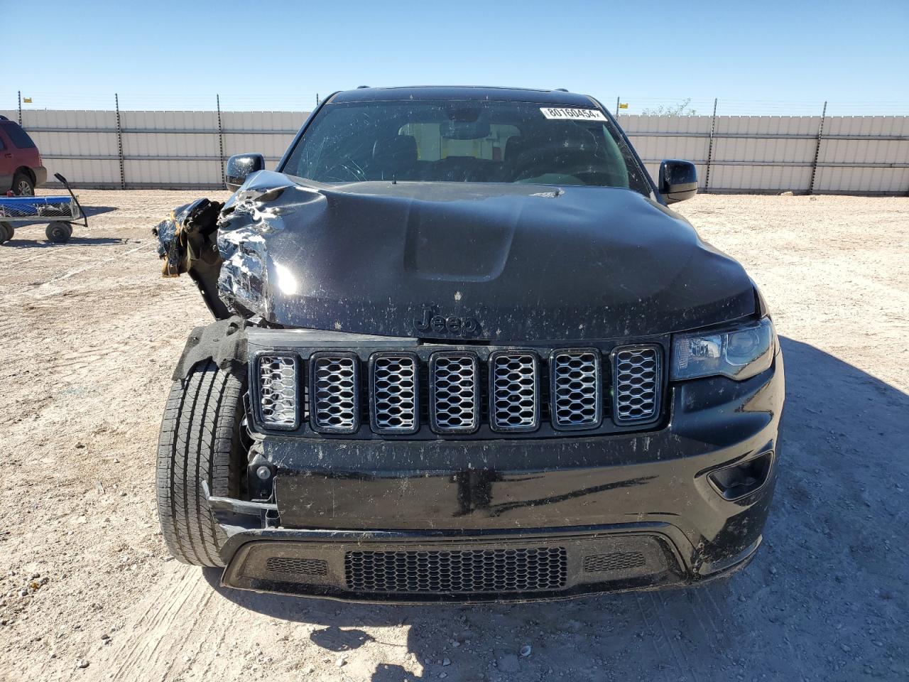 2019 Jeep Grand Cherokee VIN 1C4RJFAG9KC545229 Copart auction photo, front end / side damage thumbnail 5