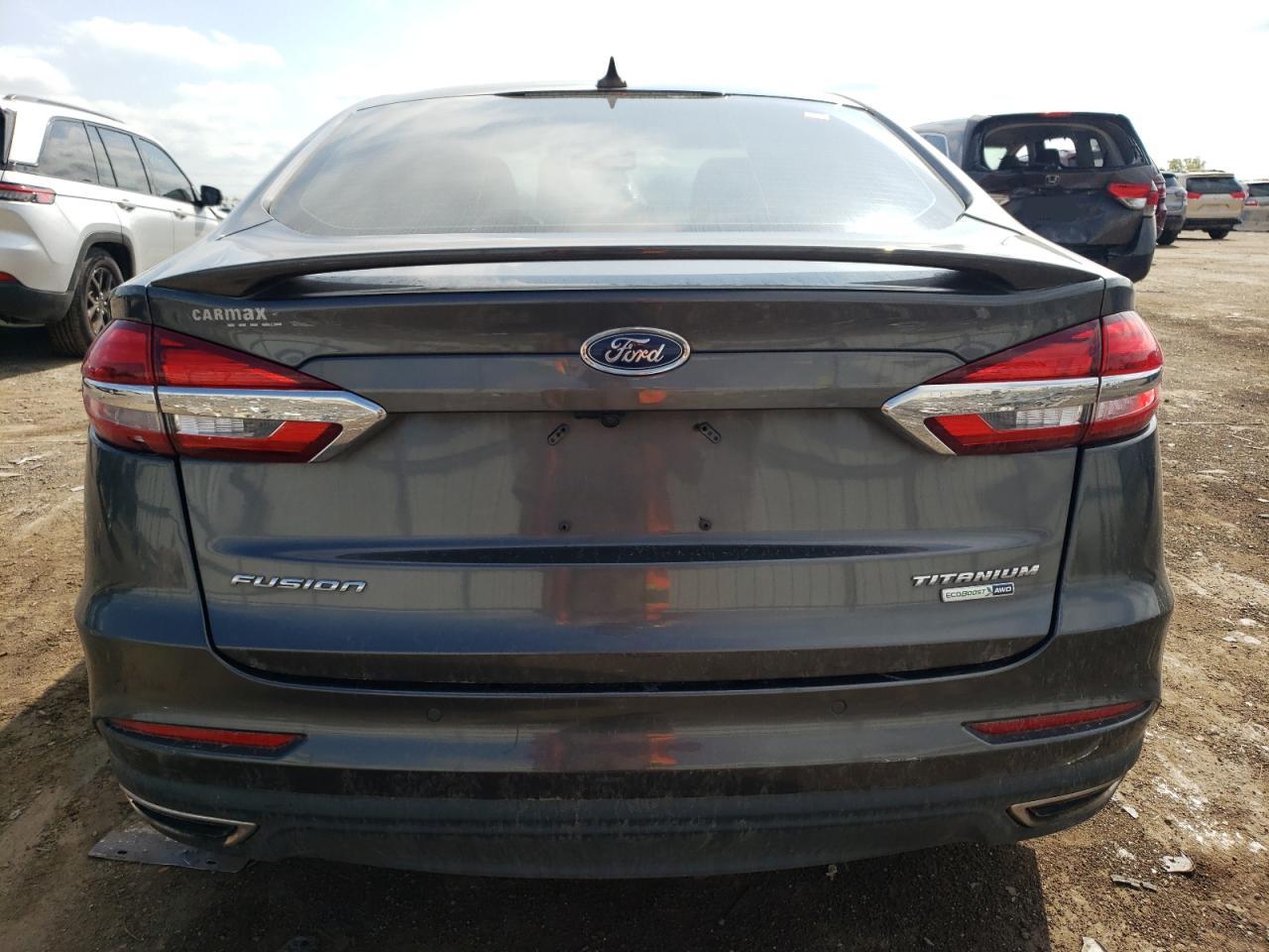 2019 Ford Fusion VIN 3FA6P0D96KR222954 Copart auction photo, front end / side damage thumbnail 6