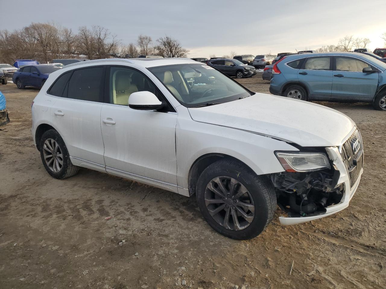 2014 Audi Q5 VIN WA1CFAFP9EA085910 Copart auction photo, front end damage thumbnail 4