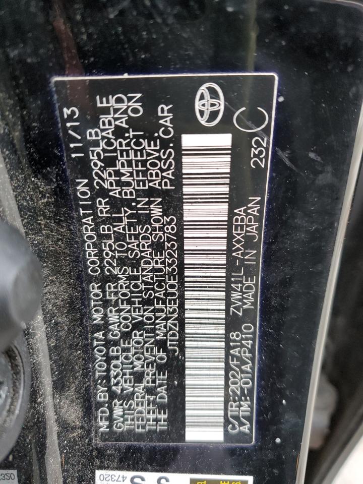 2014 Toyota Prius VIN JTDZN3EU0E3323783 Copart auction photo, side damage thumbnail 12