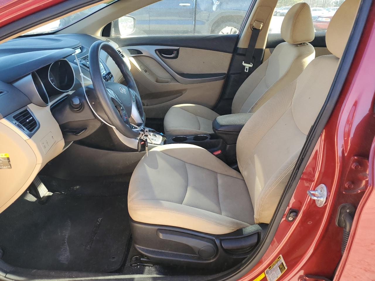 2013 Hyundai Elantra VIN KMHDH4AE6DU597998 Copart auction photo, rear end damage thumbnail 7