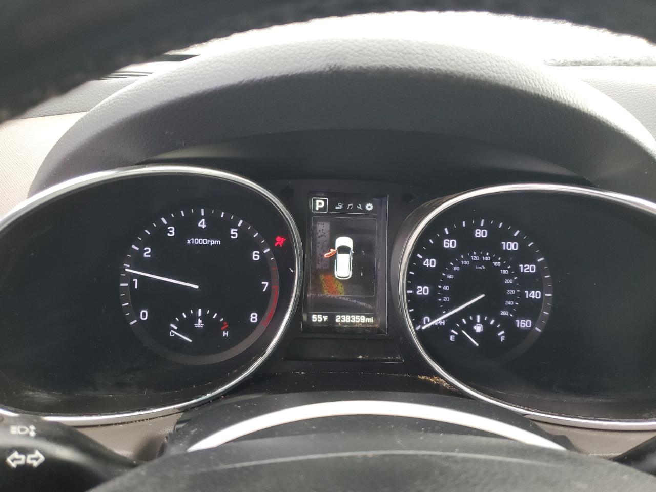 2017 Hyundai Santa Fe VIN KM8SNDHF3HU166152 Copart auction photo, front end / all over damage thumbnail 9