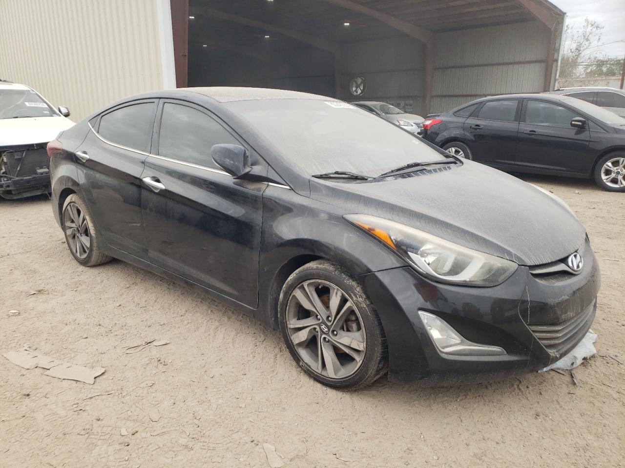 2014 Hyundai Elantra VIN 5NPDH4AE7EH496727 Copart auction photo, vandalism / minor dent/scratches damage thumbnail 4