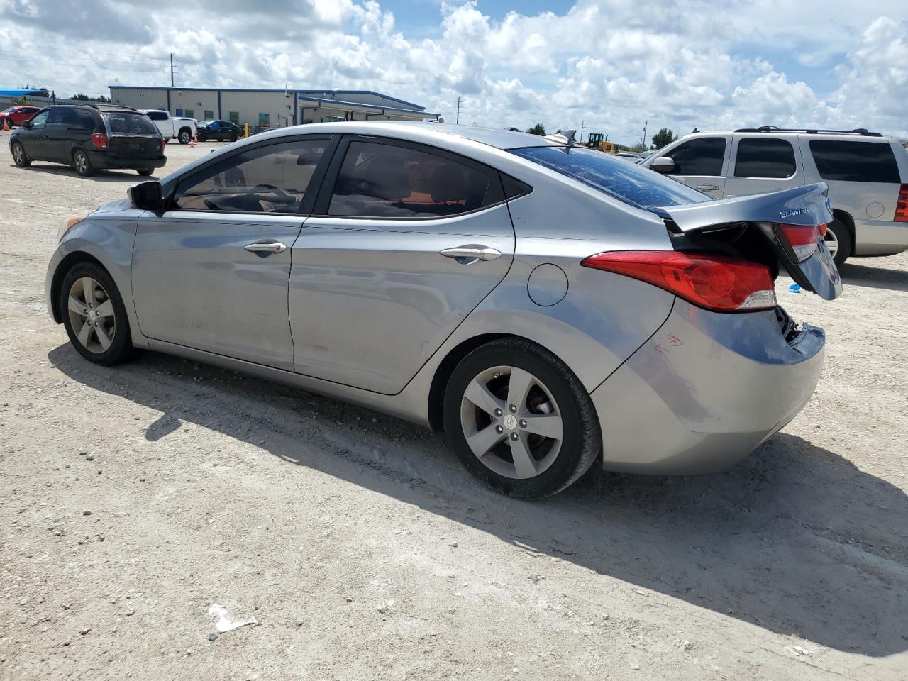 2013 Hyundai Elantra VIN KMHDH4AE7DU812627 Copart auction photo, rear end damage thumbnail 2