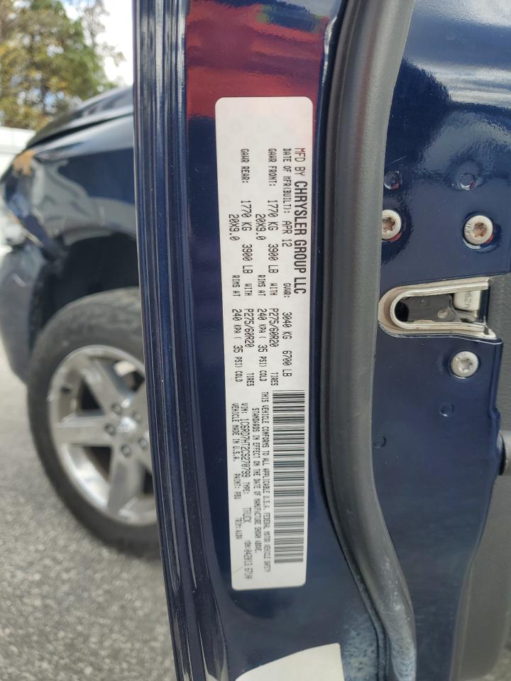 2012 Dodge RAM VIN 1C6RD7HT2CS270799 Copart auction photo, front end damage thumbnail 12