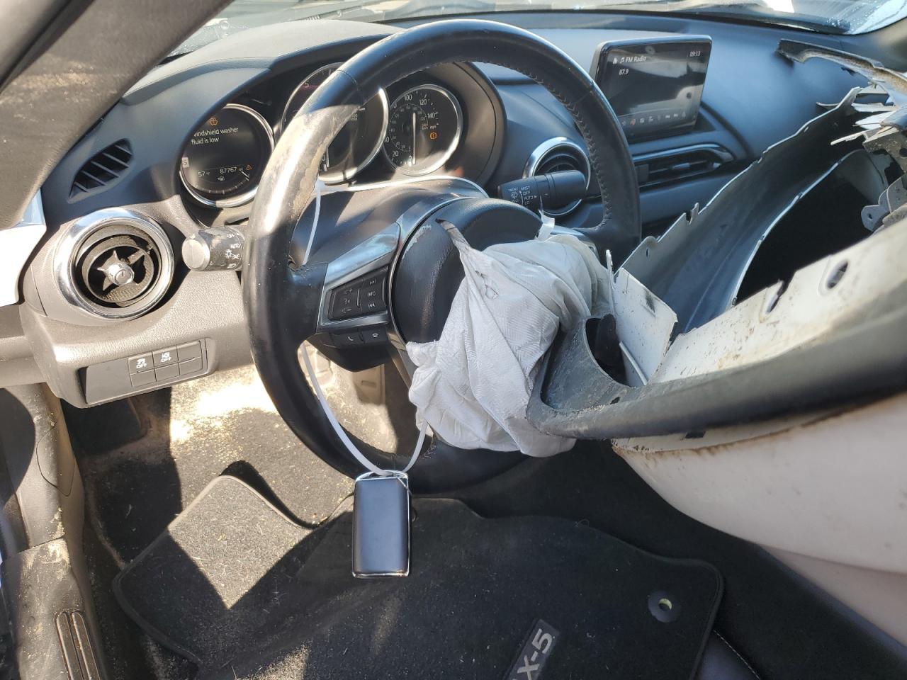 2021 Mazda MX-5 VIN JM1NDAM75M0458176 Copart auction photo, front end / undercarriage damage thumbnail 8
