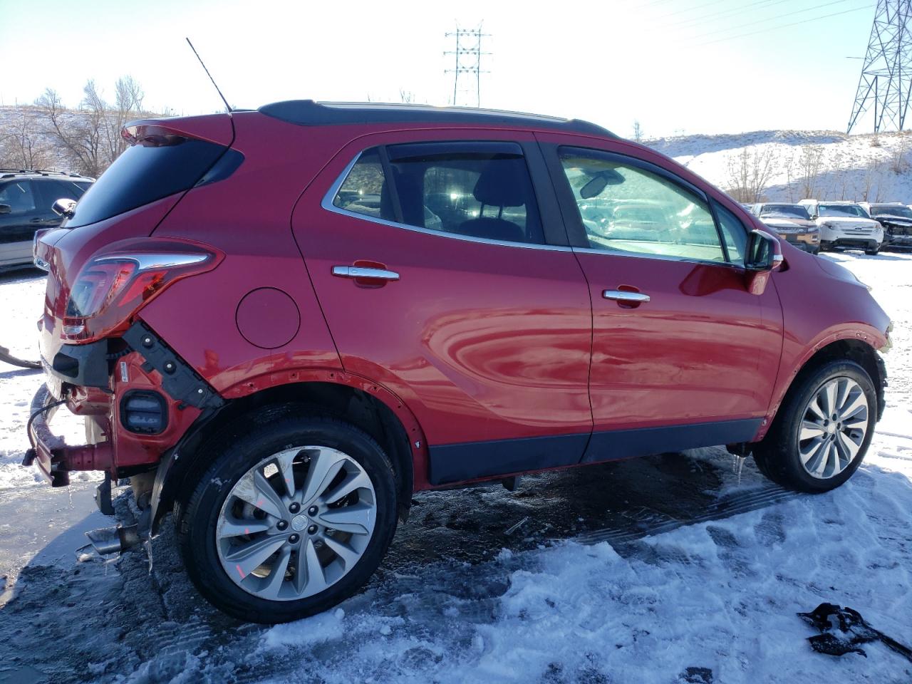 2018 Buick Encore VIN KL4CJASB7JB540055 Copart auction photo, front end / hail damage thumbnail 3