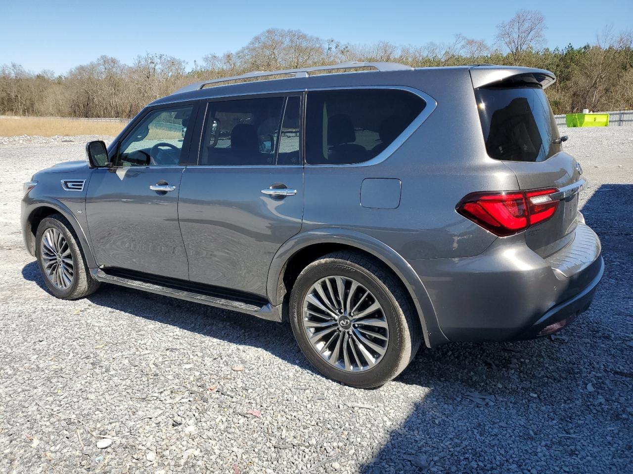 2019 Infiniti QX80 VIN JN8AZ2NF4K9685819 Copart auction photo, front end / side damage thumbnail 2