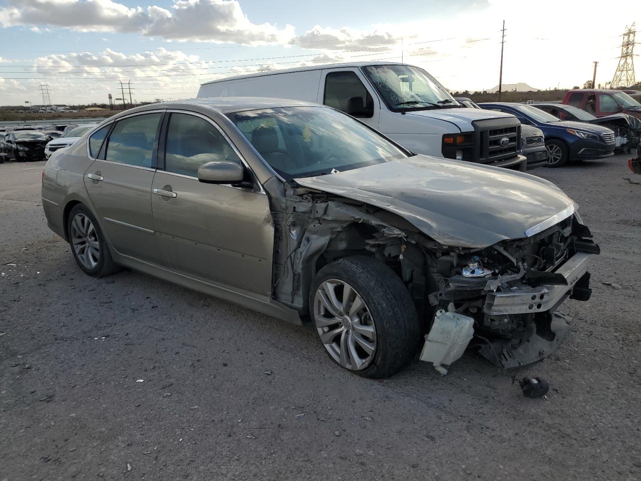 2008 Infiniti M VIN JNKAY01E48M601423 Copart auction photo, undercarriage / front end damage thumbnail 4