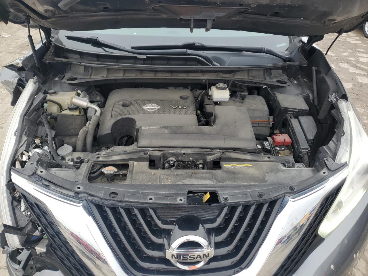 2017 Nissan Murano VIN 5N1AZ2MH0HN166017 Copart auction photo, front end / side damage thumbnail 14