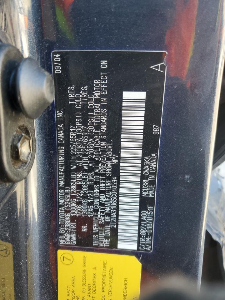 2005 Lexus RX VIN 2T2HA31U65C040594 Copart auction photo, side / front end damage thumbnail 15