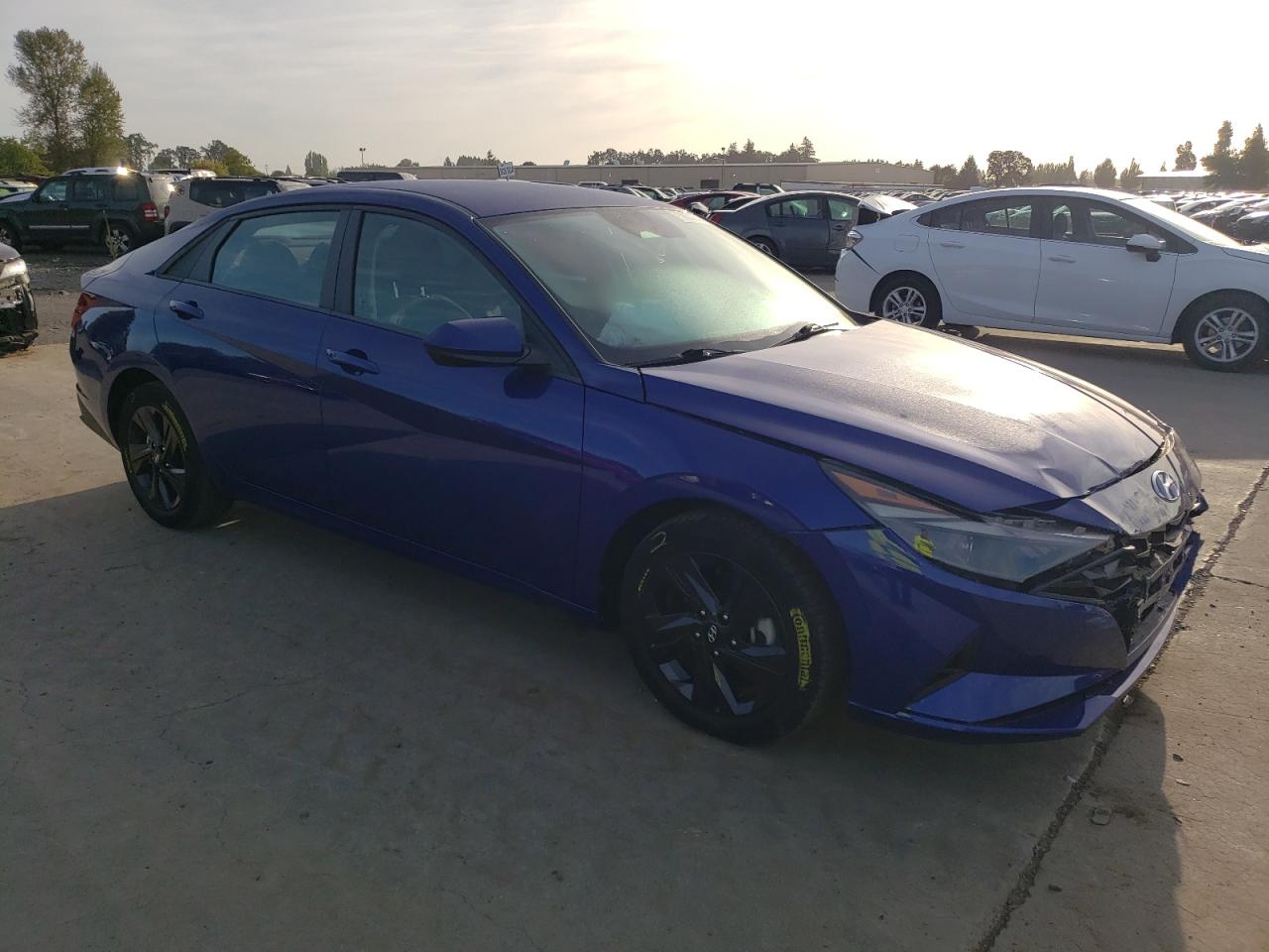 2022 Hyundai Elantra VIN 5NPLM4AG8NH081876 Copart auction photo, front end damage thumbnail 4
