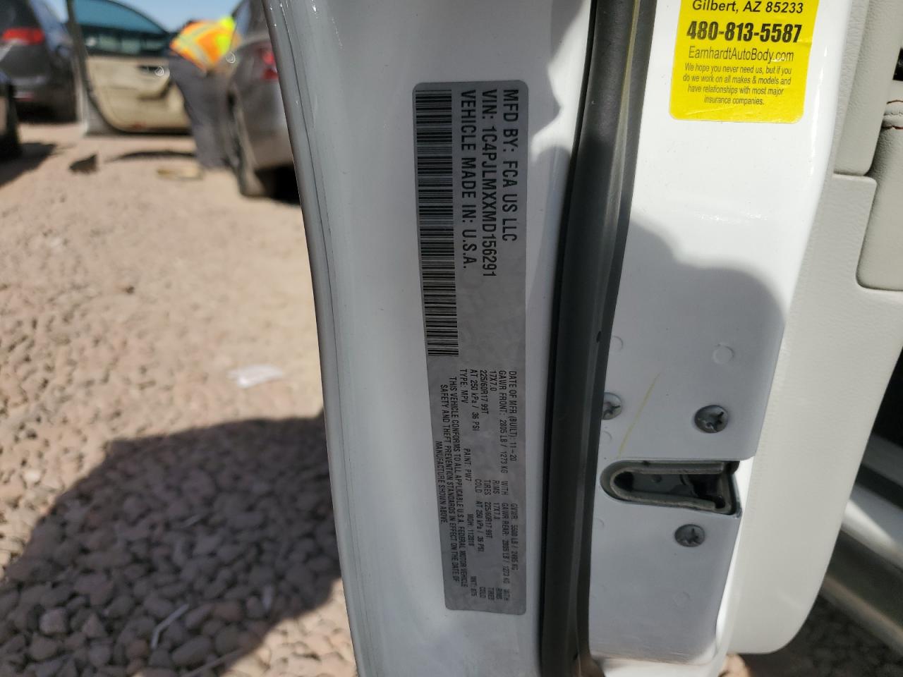2021 Jeep Grand Cherokee VIN 1C4PJLMXXMD156291 Copart auction photo, front end damage thumbnail 14