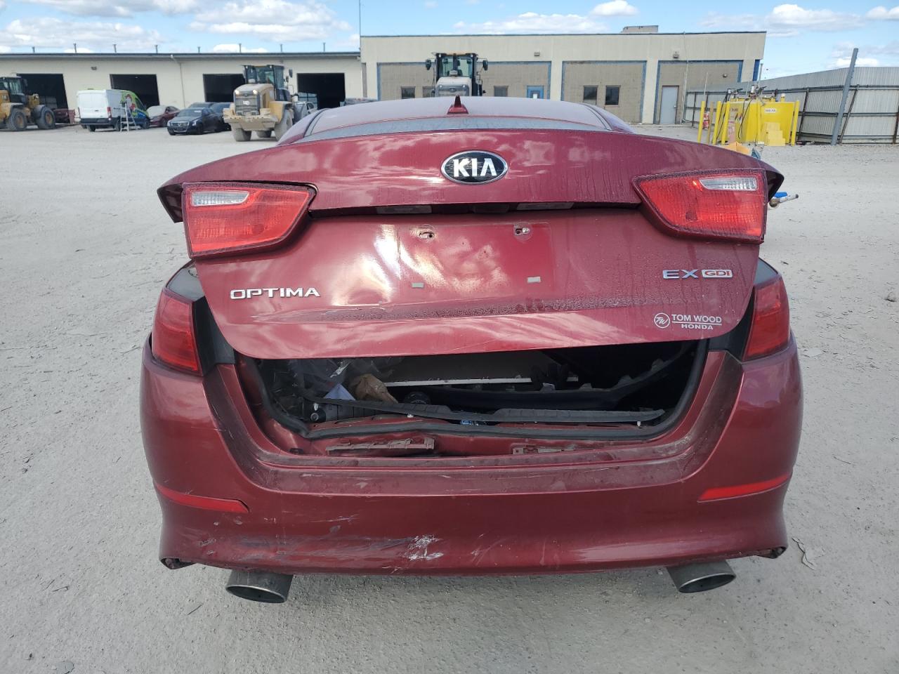 2015 KIA Optima VIN 5XXGN4A75FG436434 Copart auction photo, rear end / front end damage thumbnail 6