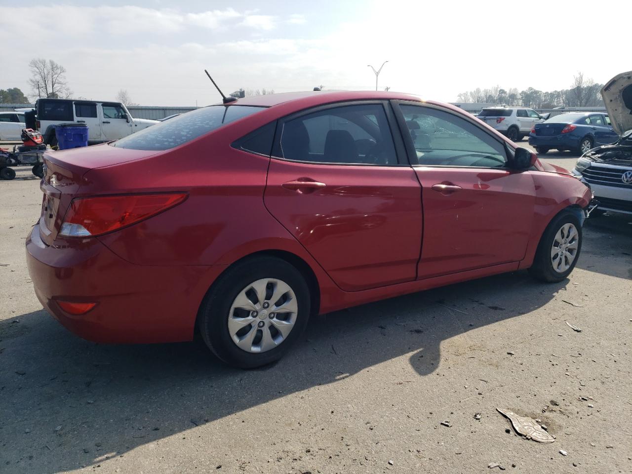 2017 Hyundai Accent VIN KMHCT4AE9HU333562 Copart auction photo, front end / top/roof damage thumbnail 3