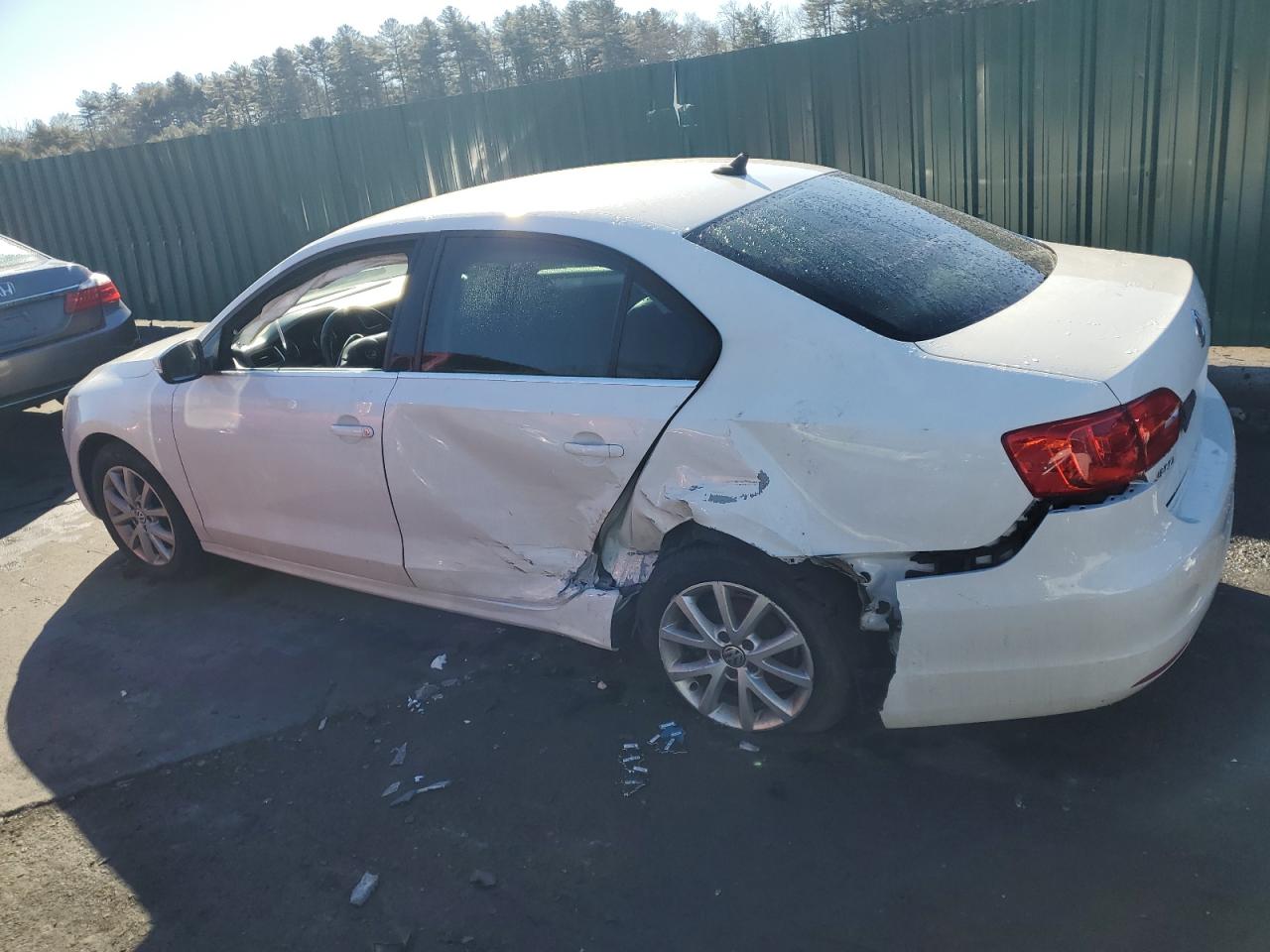 2014 Volkswagen Jetta VIN 3VWD17AJ9EM217028 Copart auction photo, side / rear end damage thumbnail 2