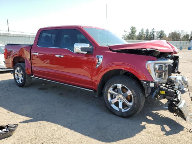 2021 Ford F-150 VIN 1FTFW1E84MFA32160 Copart auction photo, front end / side damage thumbnail 4