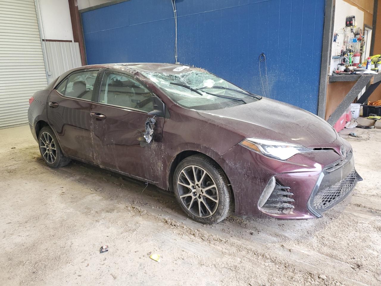 2017 Toyota Corolla VIN 5YFBURHE5HP591624 Copart auction photo, rollover damage thumbnail 4