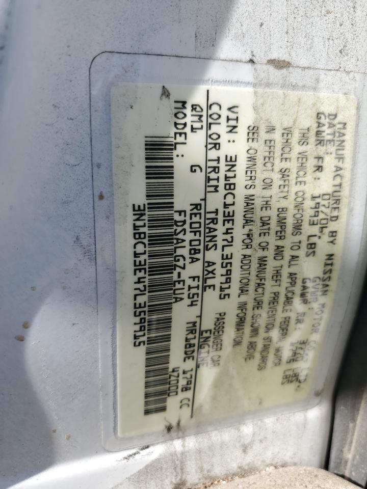 2007 Nissan Versa VIN 3N1BC13E47L359915 Copart auction photo, burn - engine damage thumbnail 12