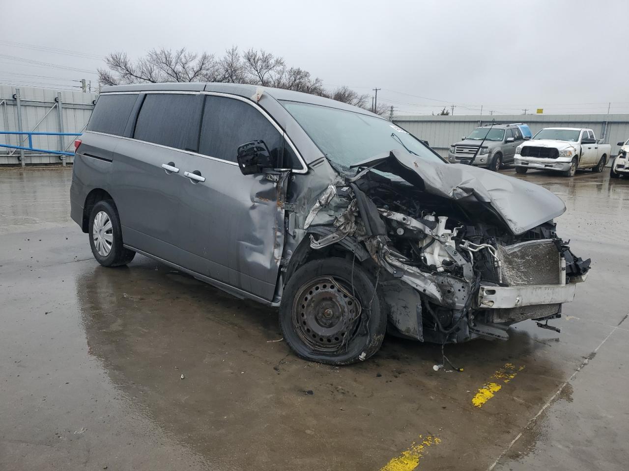 2014 Nissan Quest VIN JN8AE2KP9E9103999 Copart auction photo, front end / side damage thumbnail 4