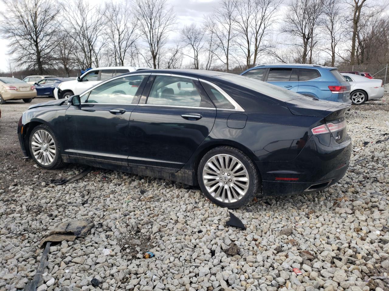 2015 Lincoln MKZ VIN 3LN6L2J90FR616750 Copart auction photo, front end / side damage thumbnail 2